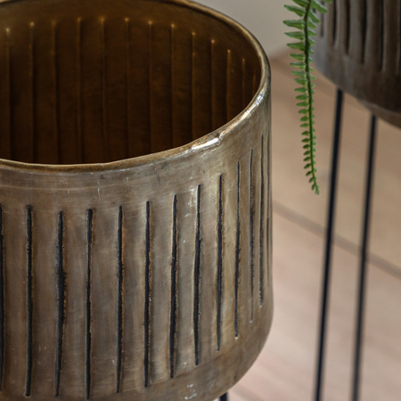 Elda Planters Gold Set of 2