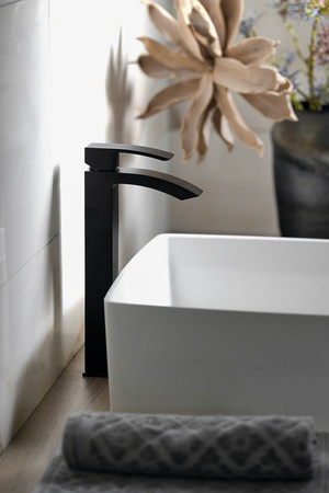 GINKO 25 bateria umywalkowa wysoka, czarny mat