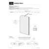Ścianka prysznicowa GARDA Wall - transparentny / 110 cm / grafit szczotkowany