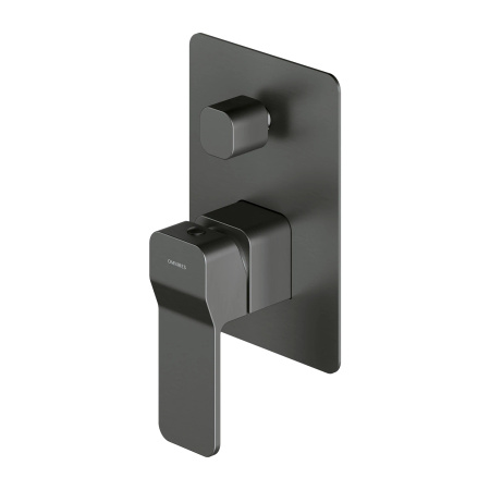 SLIDE bateria prysznicowo-wannowa podtynkowa, grafit szczotkowany