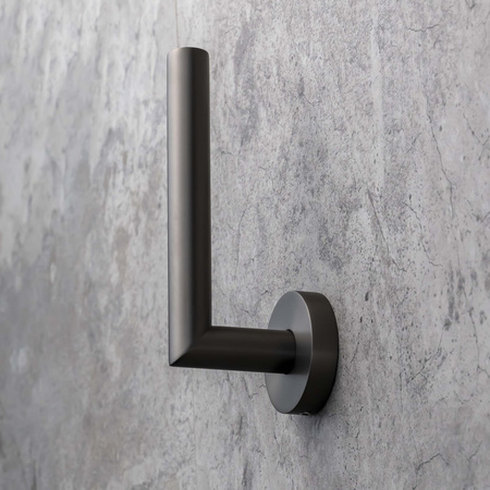X-ROUND GUN METAL wieszak na papier toaletowy, gun metal
