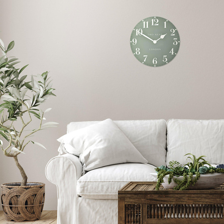 Arabic Wall Clock Seagrass 12in