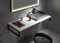 PLATO blat Rockstone 800x24x500mm, biały mat