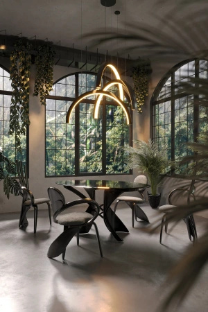 MAXLIGHT P0509 LAMPA WISZĄCA TRIO ARC BRUSHED GOLD