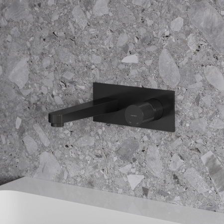 CONTOUR bateria umywalkowa podtynkowa, antracyt szczotkowany