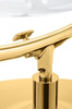 Fotel BUBBLE STAND 2 GOLD VELVET poduszka czarna