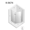 KABINA NEW AZURA BLACK ASYMETRYCZNA P 80x80x195 CZYSTE 6mm ACTIVE SHIELD