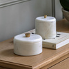 Veta Marble Rounded Box White 100x100x114mm