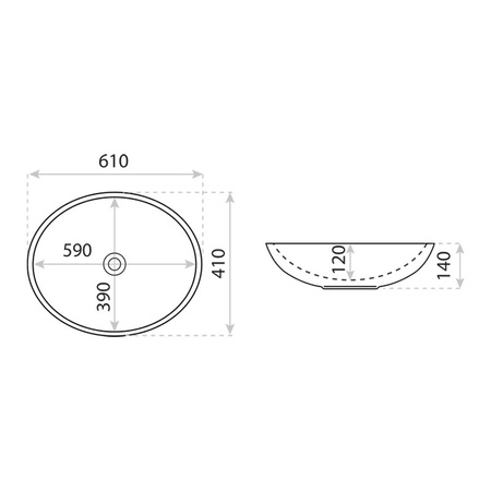 Umywalka nablatowa Vermont