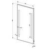 Lustro z oświetleniem LED 50x70cm, wyłącznik