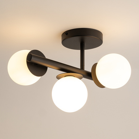 AVOLA plafon 3 kulki czarne/białe