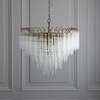 Toulouse 12 Pendant Light Clear Ribbed Glass