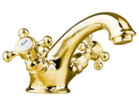 ANTEA bateria umywalkowa z odpływem, złoto