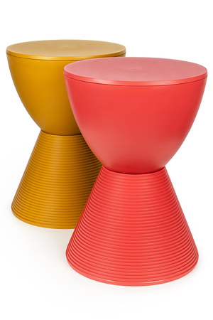 Stołek TAMBURO pastelowy imbir  - polipropylen