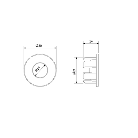 Maskownica przelewu, 30 mm, metal, chrom