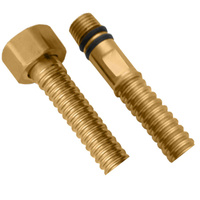 Przyłącze ze stali nierdzewnej, rura spiralna, M10x3/8", 40cm, złoto mat