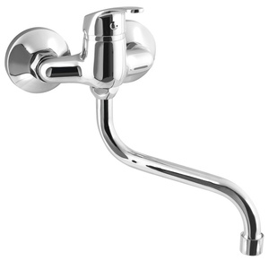 AQUALINE 35 bateria ścienna, 100mm rozstaw, uchwyt-S, chrom