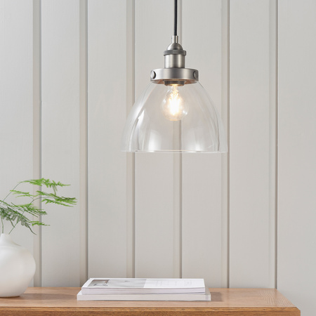 Hansen 1 Pendant Light Brushed Silver