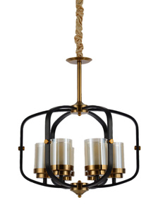 LAMPA WISZĄCA LOFT CZARNO-MOSIĘŻNA BONTON W6