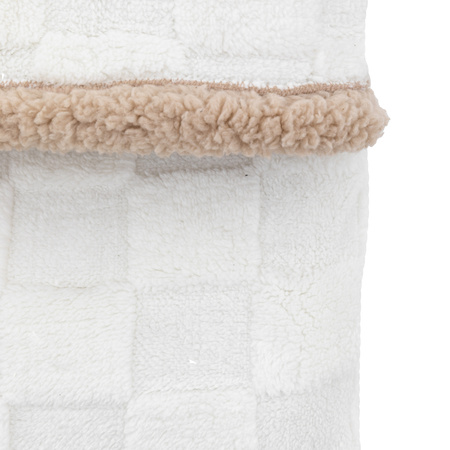 Oakley Checked Sherpa Throw Cream 1400x1800mm