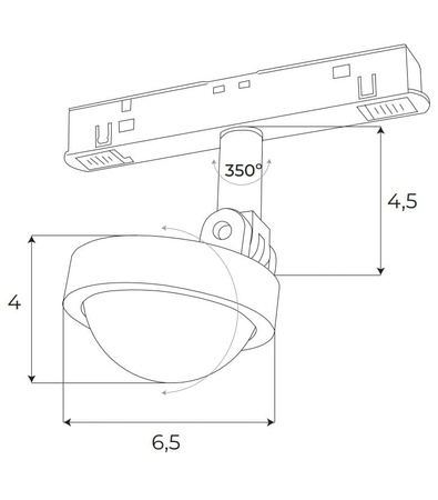 Maxlight M0018D Reflektor Magnetyczny  System Dali 8W 766LM 3000K