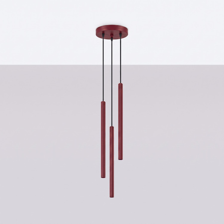 Lampa wisząca ARCHE 3P burgund