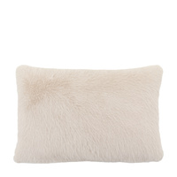 Maple Faux Fur Cushion Oatmeal 400x600mm