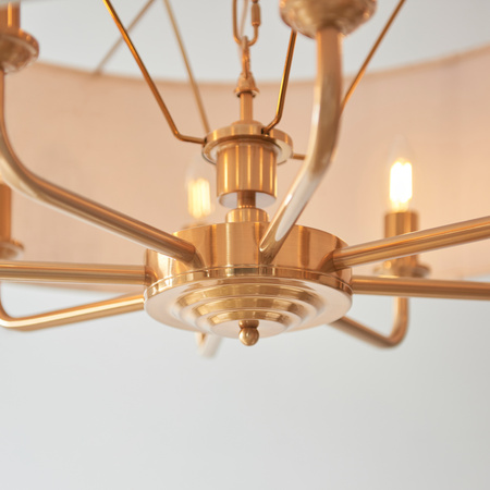 Highclere 8 Pendant Light Vintage Brass