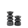Azuaga Marble Candlestick Grey S/2 100/150mm