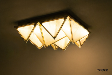 MOOSEE lampa sufitowa / plafon PYRAMIDS   złota