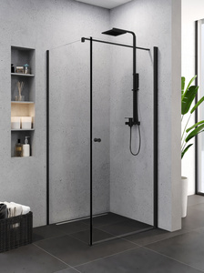 kabina prysznicowa SUPERIA BLACK prostokątna 80x90x195 szkło czyste 6mm z powłoką