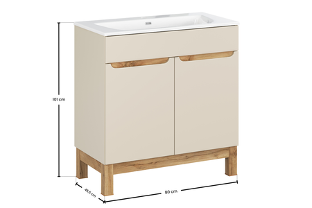 Zestaw meblowy 80cm z umywalką meblową SKY