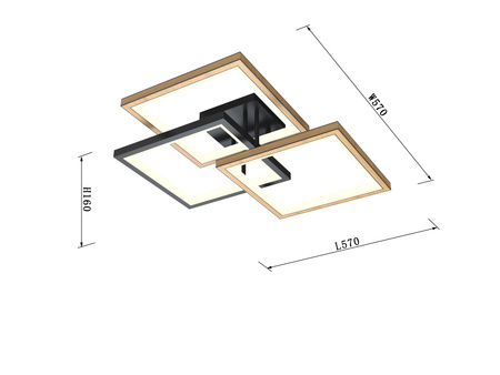 MATERA - Lampa sufitowa trójka kwadraty