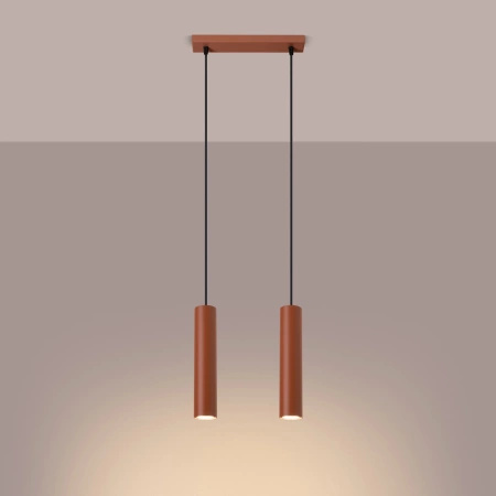 Lampa wisząca LAGOS 2 ochra czerwona