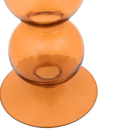 Villena Glass Taper Candlestick Amber 300mm