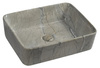 DALMA umywalka ceramiczna nablatowa 48x38 cm, grigio
