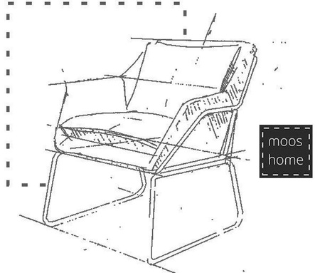 Fotel FLUENCE – tapicerka welurowa, kolor szary