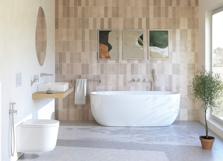 Miska WC z deską bezkołnierzowa - spłukiwanie wirowe