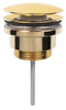 Odpływ umywalkowy, 5/4'', click-clack, duży grzybek, złoto