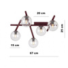 SMART 5 BURGUNDY TRANSPARENT