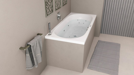 ASTRA B wanna z hydromasażem, 165x75x48cm, Active Hydro-Air, chrom