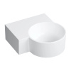 OVO M+ umywalka nablatowa/wisząca - lewa, 33 x 34 cm, biały mat