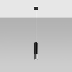 Lampa wisząca LOOPEZ 1 czarny/chrom