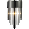 Lampa ścienna DRACO 60cm - kryształowo - czarna, styl glamour