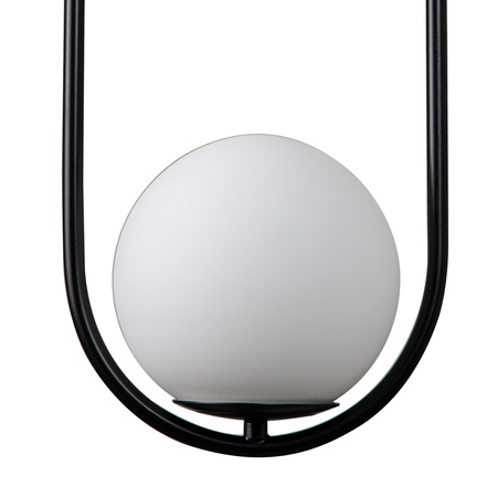 Lampa wisząca COSTA SOLO 40 cm - czarny stelaż, biały klosz