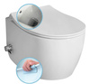 SENTIMENTI CLEANWASH WC wiszące, z dyszą bidetową i zaworem, Rimless, 36x51cm, biały
