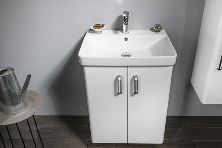 THEIA szafka umywalkowa 56,4x70x44,2cm, 2 drzwiczki, biała