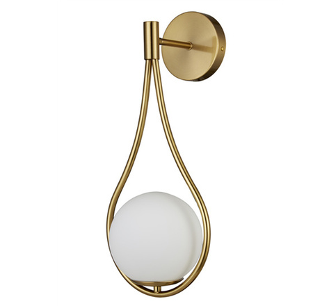 Lampa ścienna DROP, 45 cm - zloty szczotkowany, do wnętrz mieszkalnych i komercyjnych