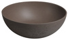 FORMIGO umywalka betonowa nablatowa, średnica 39cm, ciemnobrązowy mat
