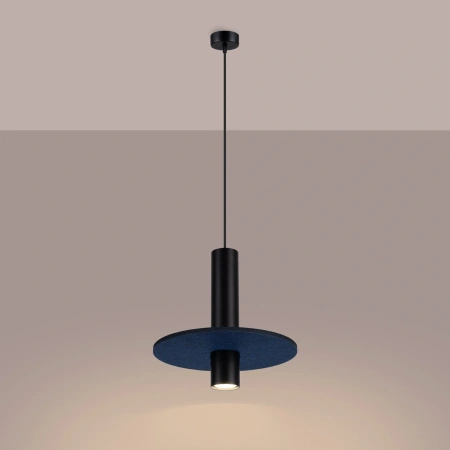 Lampa wisząca PELTA 1 czarna/granatowa